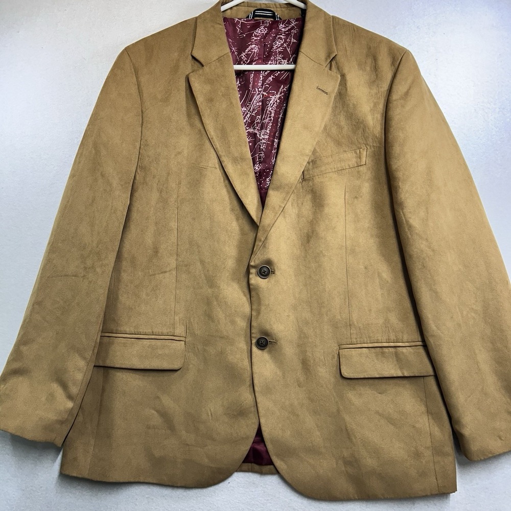Nautica Microsuede Sports Coat Blazer Tan 42S Two Button